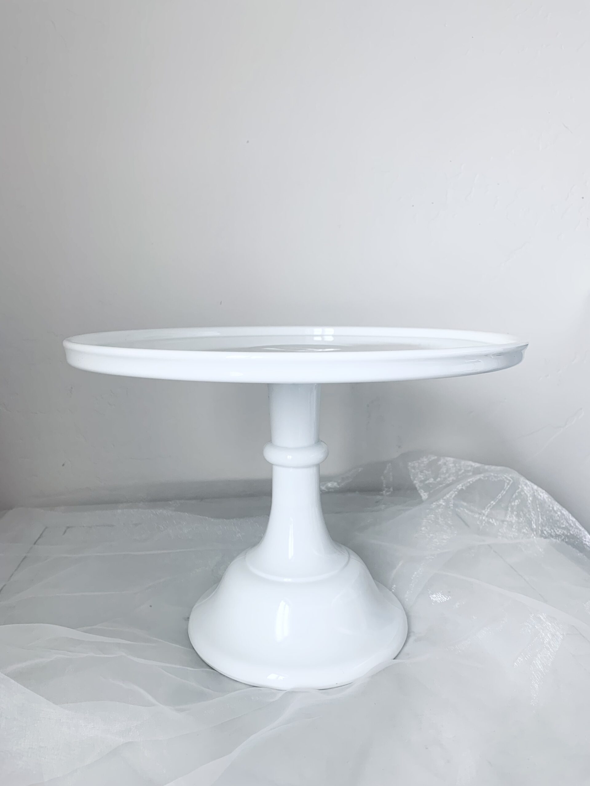 Mosser White Glass 12" – $25
